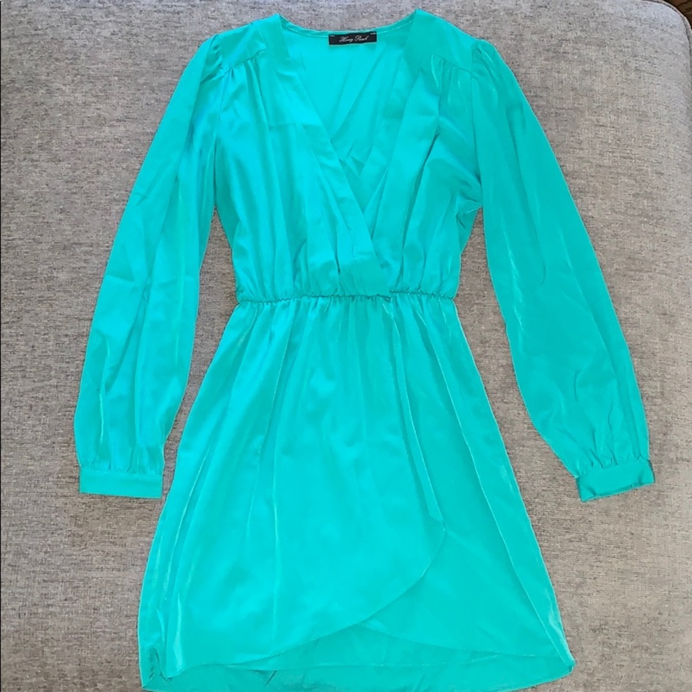 Honey Punch Teal Dress